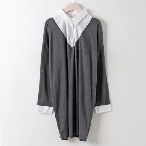 [강물처럼]아이우먼 카라단추롱셔츠티 NB0066M402 빅사이즈 (132