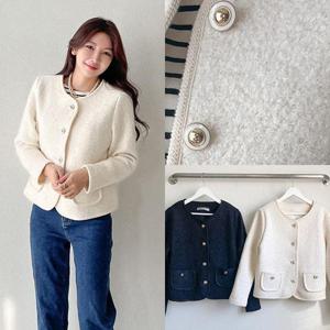 [강물처럼]위쉬몰 BN 도나뽀글트위드자켓(P986H402) 빅사이즈 (1