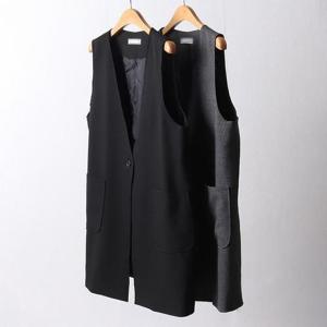 [강물처럼]빅사이즈사랑해요 F576L402 투포켓원버튼엘르조끼 IR