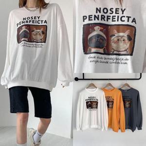 [강물처럼]위쉬몰 MA 오버투캣특양면맨투맨(Q610H402) 빅사이즈