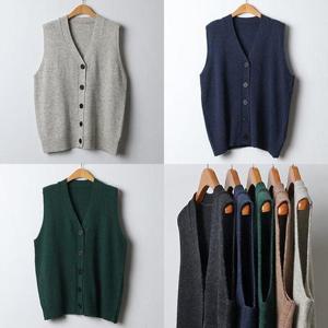 [강물처럼]위쉬몰 EB 양털버튼와이넥조끼(J342H402) 빅사이즈 (1