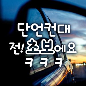 단언컨대전초보예요ㅋㅋㅋ / 자동차스티커 초보운전 반사시트지