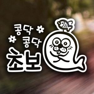 콩닥콩닥 초보예요 / 초보운전 반사스티커 자동차스티커