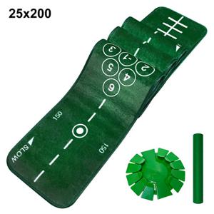 피스탑 골프 미니 퍼팅매트/골프연습용품/볼궤적 표시 25x200