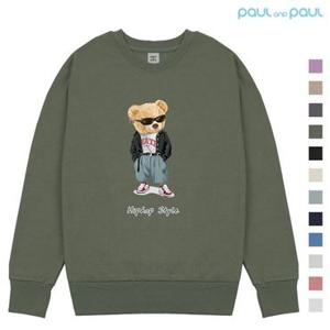 [폴앤폴]힙합 곰돌이 남여공용 맨투맨