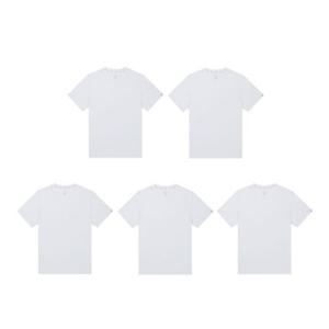 (포에버21) 올데이 고밀도 코튼 언더 반팔티셔츠 5종 세트(화이트)