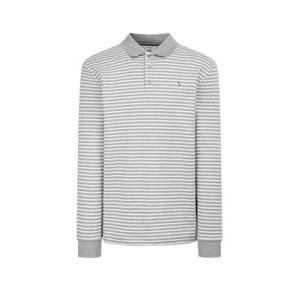 헤지스 남성 24FW 반값세일스테디셀러 그레이 스트라이프 면 긴팔카라티셔츠 WHTS4D303G2
