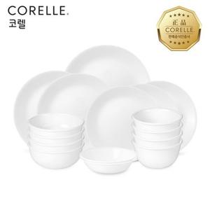 코렐 저스트화이트 한국형 4인 16P 원형 홈세트