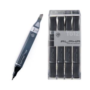 [알파색채] 디자인 마카 세트 12색 TG