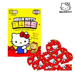 헬로키티 캐릭터 키즈 밴드 상처 반창고 16매입 혼합형
