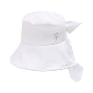 [까스텔바작] 여성 리본 장식 핫피스 와이어챙 모자_BGBMGC708WH