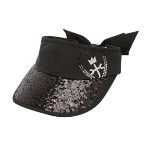 [까스텔바작] 여성 스팽글팽 뒷리본 썬바이저 모자_BGBMGC712BK