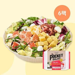 [포켓샐러드] 뜯어서 바로 먹는 크래미 샐러드 6팩 맛보기