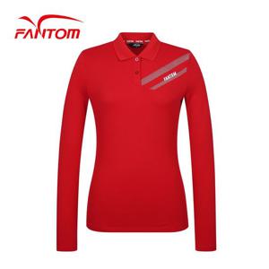 [팬텀] 여성 사선 포인트 카라 긴팔 티셔츠