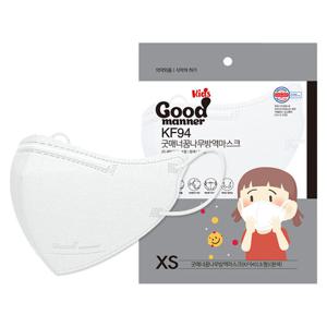 굿매너투디 KF94 새부리형 꿈나무마스크 초소형(XS) 화이트 50매+50매