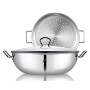 [풍년]클래식 통3중 32cm 웍,찜기세트JU