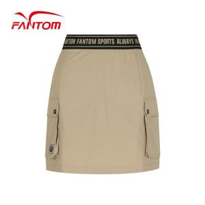 [팬텀] 여성 로고 밴드 카고 큐롯 스커트