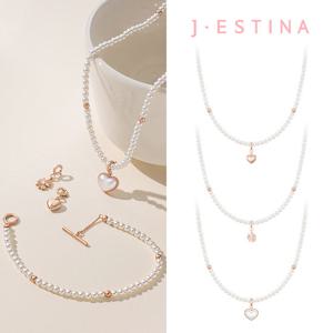 [제이에스티나] 마리엘 진주 비드목걸이+펜던트 세트 3종 택1