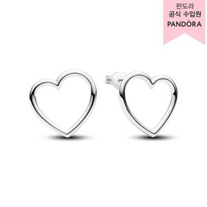[판도라(주얼리)][백화점 보증서 제공]프론트-페이싱 하트 스터드 이어링_293077C00