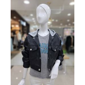 [포커스] 포커스 후드 배색 라이더 숏 자켓  FS3A7JK0008