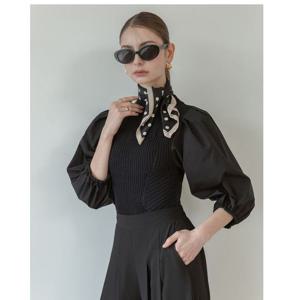 [르니앤맥코이(여성)]니트배색 퍼프소매 반폴라티 (ML03KN001FJY)