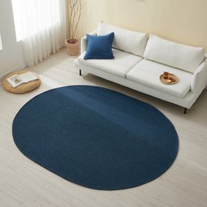 [르헤브] 베이스 사이잘룩 러그 워셔블 타원형 카페트 (200x350)