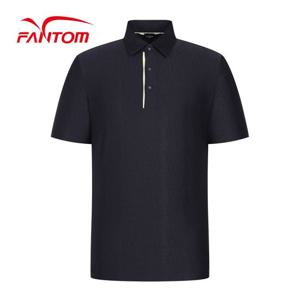 [팬텀] 남성 로고 자가드 카라 반팔티셔츠