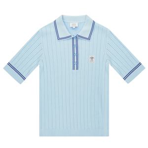 여성 톤온톤 라인 폴로 섬머 니트 스카이블루(SW0DNI20742)