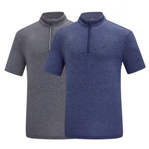 콜핑 2302TK568M 스트라이프 멜란지 하이쿨 남성 여름 등산 집업티셔츠