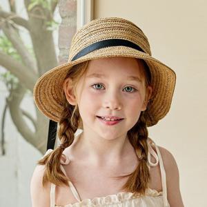 [우주아이]헤이든 리본 밀짚모자 /아동모자 유아모자
