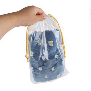 플라워 투명 파우치 복조리형 20x30