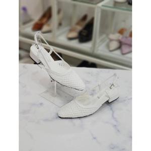 한슈 세이브존07 메쉬 라탄 슬링백힐 4CM HS697013bl