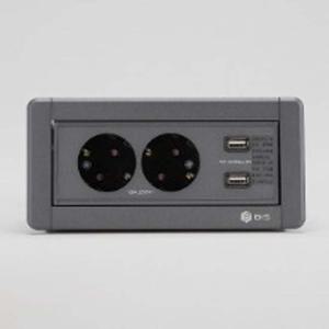 BIS 빌트인 가구 매입 콘센트 BID-202M 다크그레이