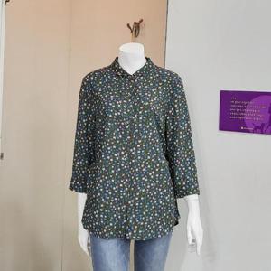 올리비아하슬러 DP01 꽃 프린트 블라우스 OHDFBL106