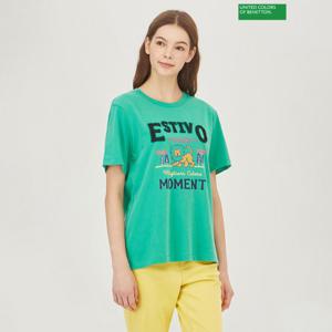 [베네통]베네통 킨더 티셔츠 BATS08341_GN