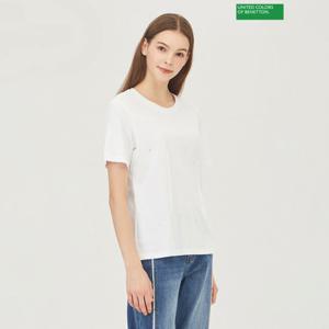 [베네통]베네통 핫피스 티셔츠 BATS93341_WH
