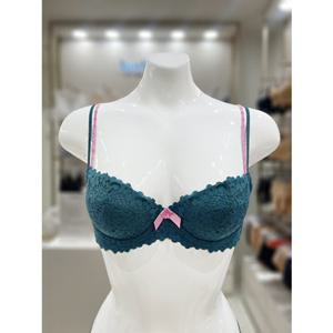 [바바라] ABR4435 그린 플로럴레이스 부직포브라