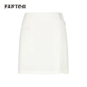 [팬텀] 여성 로고 포인트 맞주름 큐롯 스커트