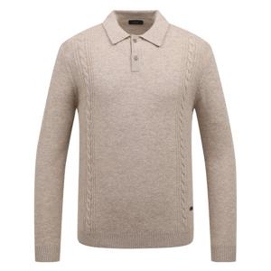 [링스] 남성 캐시미어 카라에리 꽈배기조직 스웨터 L11D3SR124_BG