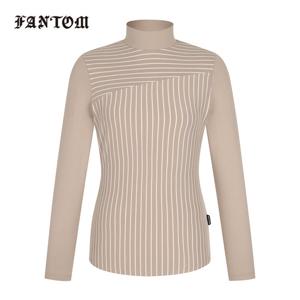 [팬텀] 여성 라인 패턴 반목 긴팔이너티셔츠