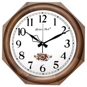 GB3020 무소음 원목 팔각 플라워 벽시계