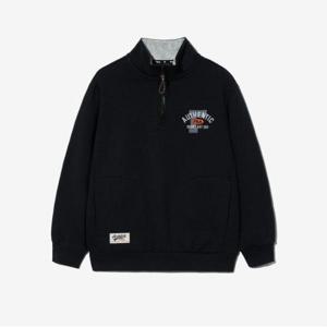 [휠라키즈] 기모 반집엎 맨투맨 (FK2POG4402X_BLK)