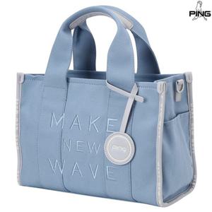 [핑골프][양말증정]여성 자수 포인트 캔버스 토트백 121D3BG056_BL