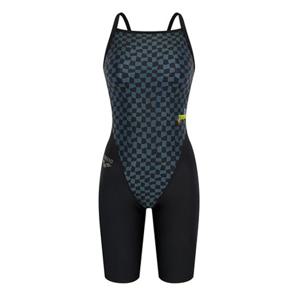 [아레나]여성 A4FL1LH15BLK 프릭 4부 반신 테크백 실내 수영복