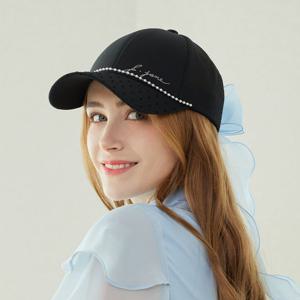 [제이제인] 여성 진주 메쉬 볼캡(Black) 골프웨어