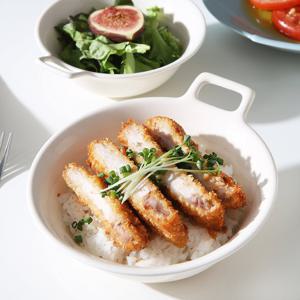 검트리 제이드 도자기 국 그릇 대접 핸들칩볼 2호 오프화이트