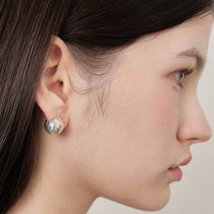 제이로렌 볼 원터치 실버 귀걸이 M03986