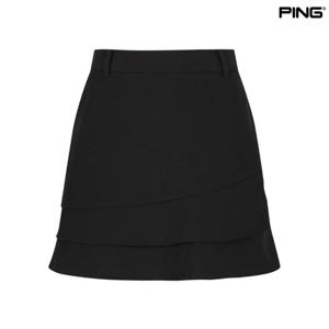 [핑골프](양말증정2개) 여성 밑단 변형 큐롯 스커트 (121D3PC281_BK)