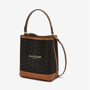 [질스튜어트핸드백] 브라운 로젤라 칠링 패턴 가죽 콤비 버킷백 M JABA4E355 W2
