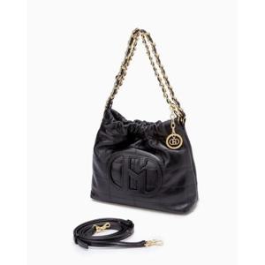 [헤지스ACC] H패치 블랙 퀼팅 체인 호보 숄더겸 크로스백 S HIBA5E553BK